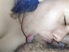 POV of the bitchs little pink mouth sucking my cock, destroyed by lust